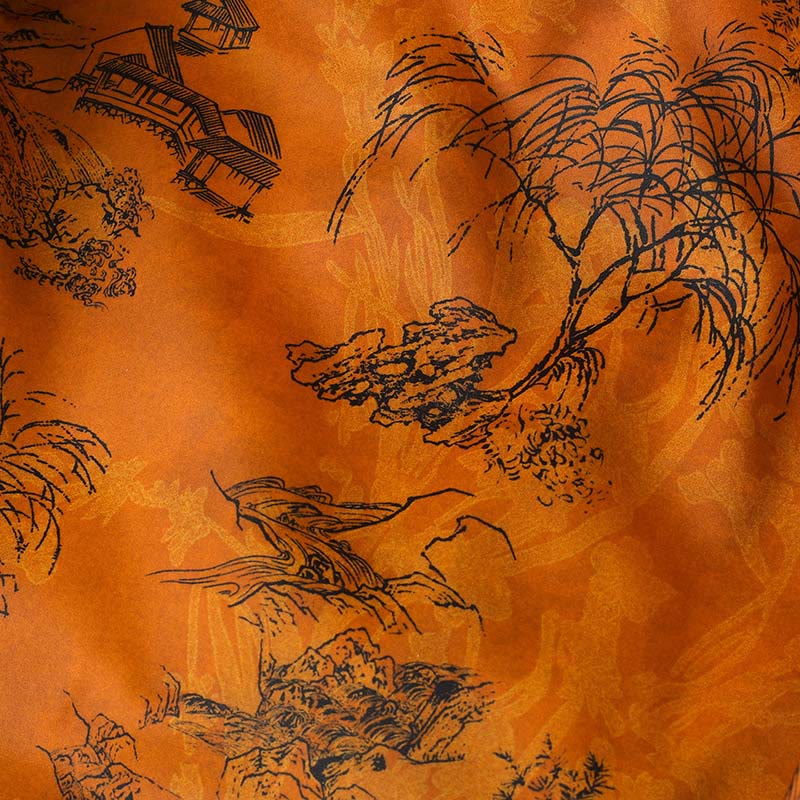 Structured Botanical Frog-Button Meditation Jacket