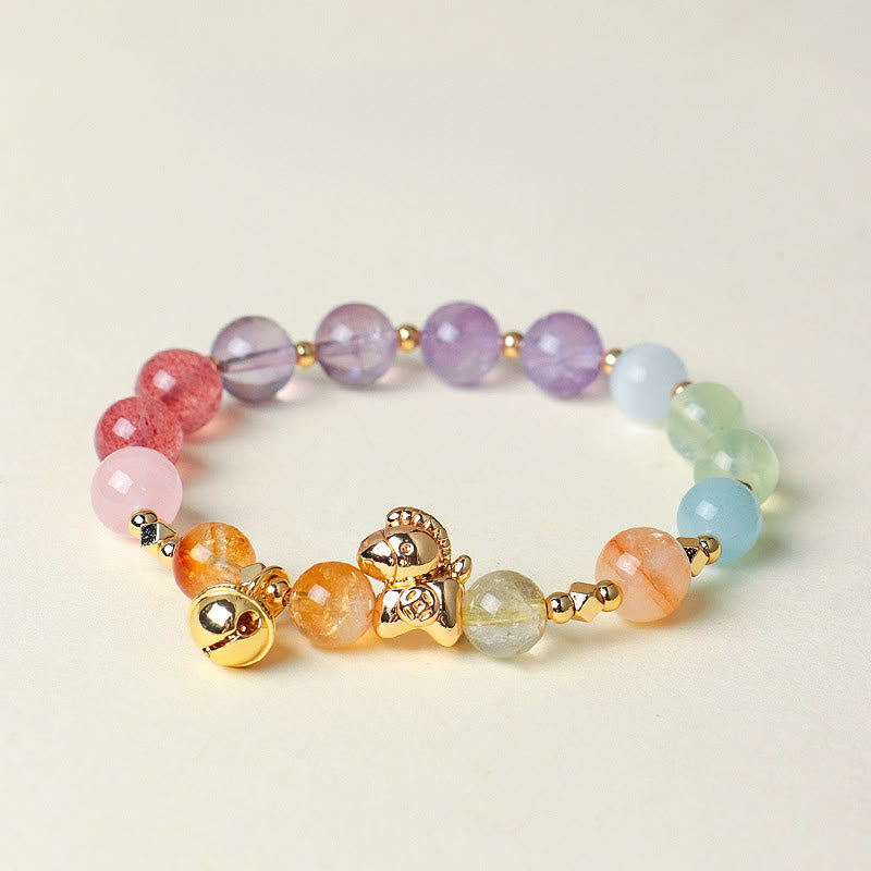 Year Of The Horse Citrine Amethyst Various Crystals Protection Bracelet