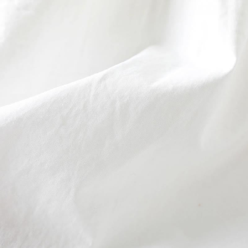 Breathable Cotton Pleated Stand-Collar Mindful Shirt
