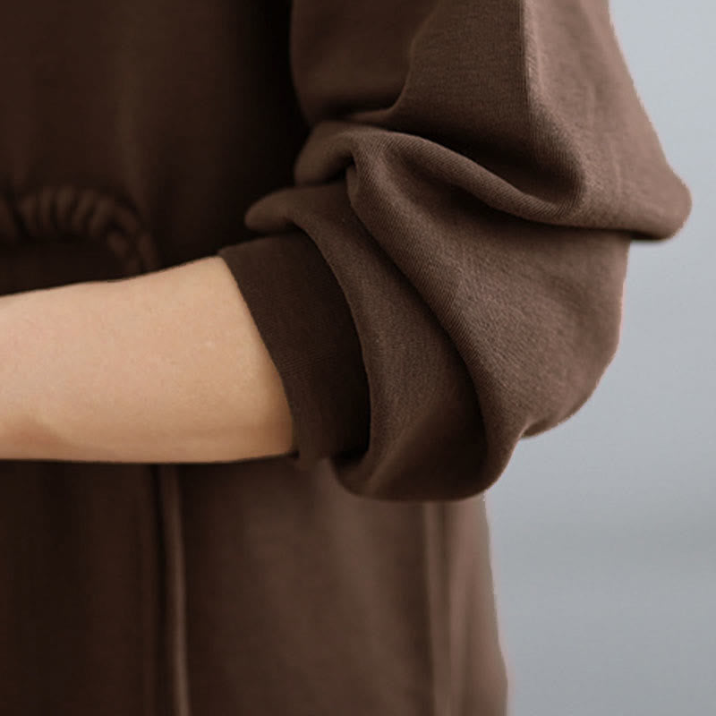 Tactile Cotton Frog-Button Women's Meditation Sweatshirt
