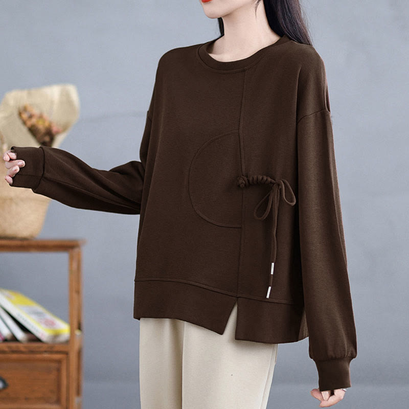 Tactile Cotton Frog-Button Women's Meditation Sweatshirt