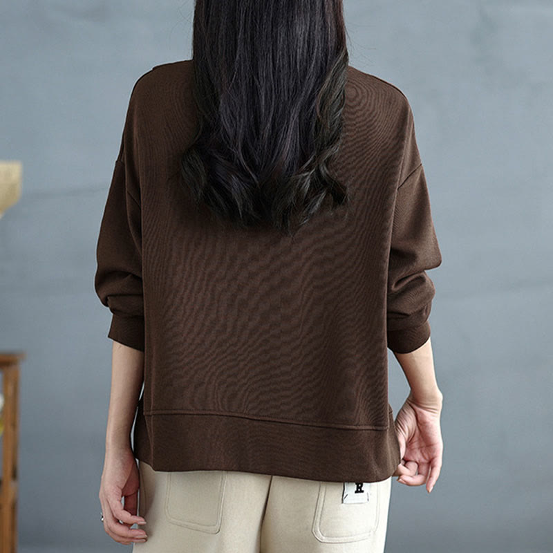 Structured Cotton Asymmetric Mindful Sweatshirt