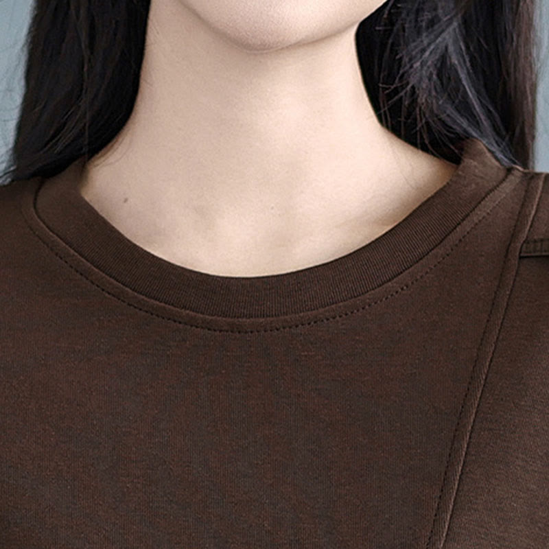 Structured Cotton Asymmetric Mindful Sweatshirt