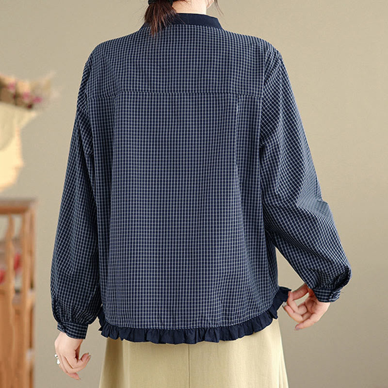 Tactile Cotton Striped Daily Grounding Long-Sleeve Shirt