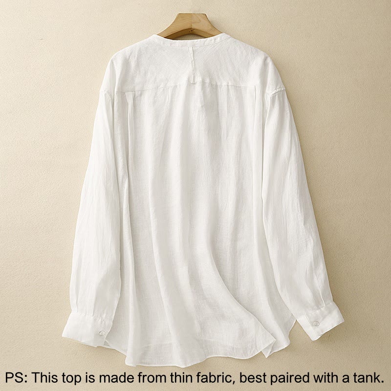 Breathable Cotton Long-Sleeve Mindful Meditation Shirt