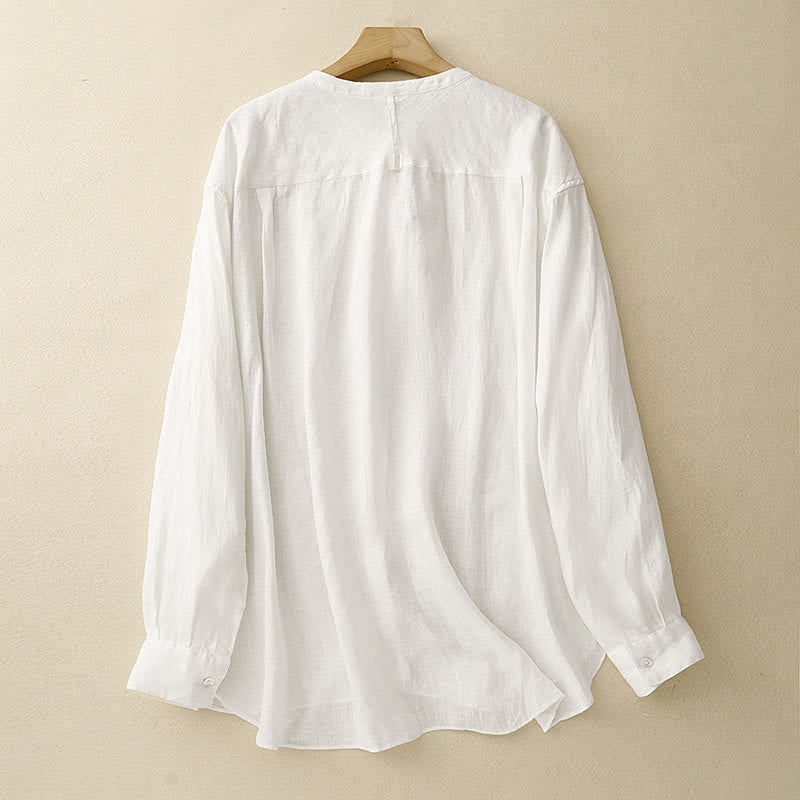 Breathable Cotton Long-Sleeve Mindful Meditation Shirt
