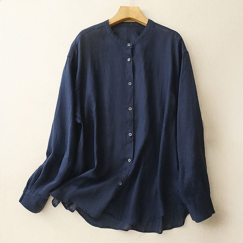 Breathable Cotton Long-Sleeve Mindful Meditation Shirt