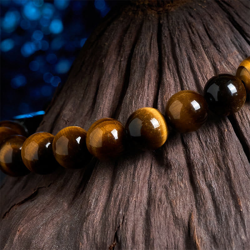 Natural Black Tourmaline Tiger Eye Positive Bracelet