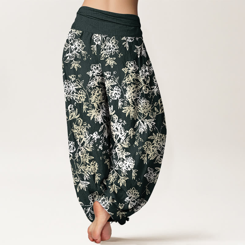 Tactile Cotton Pleated Waist Meditation Harem Pants
