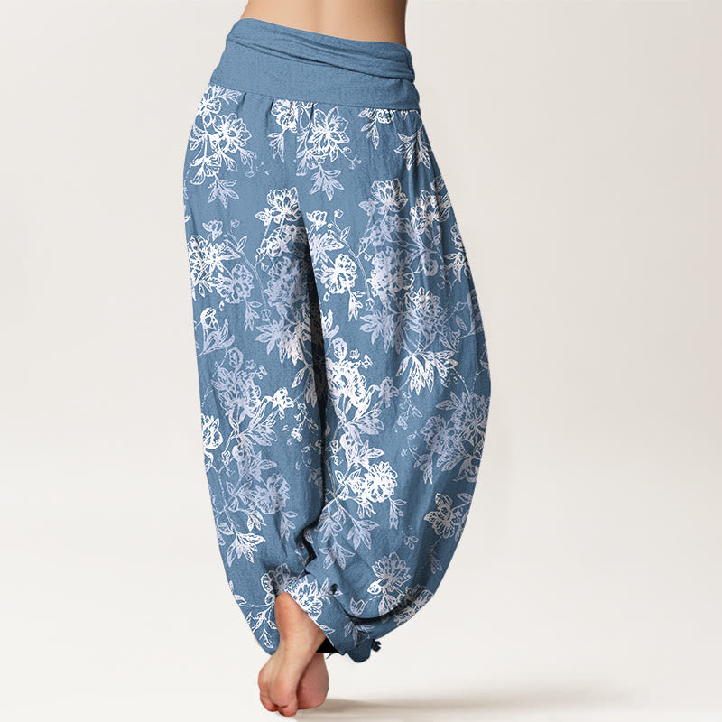Tactile Cotton Pleated Waist Meditation Harem Pants