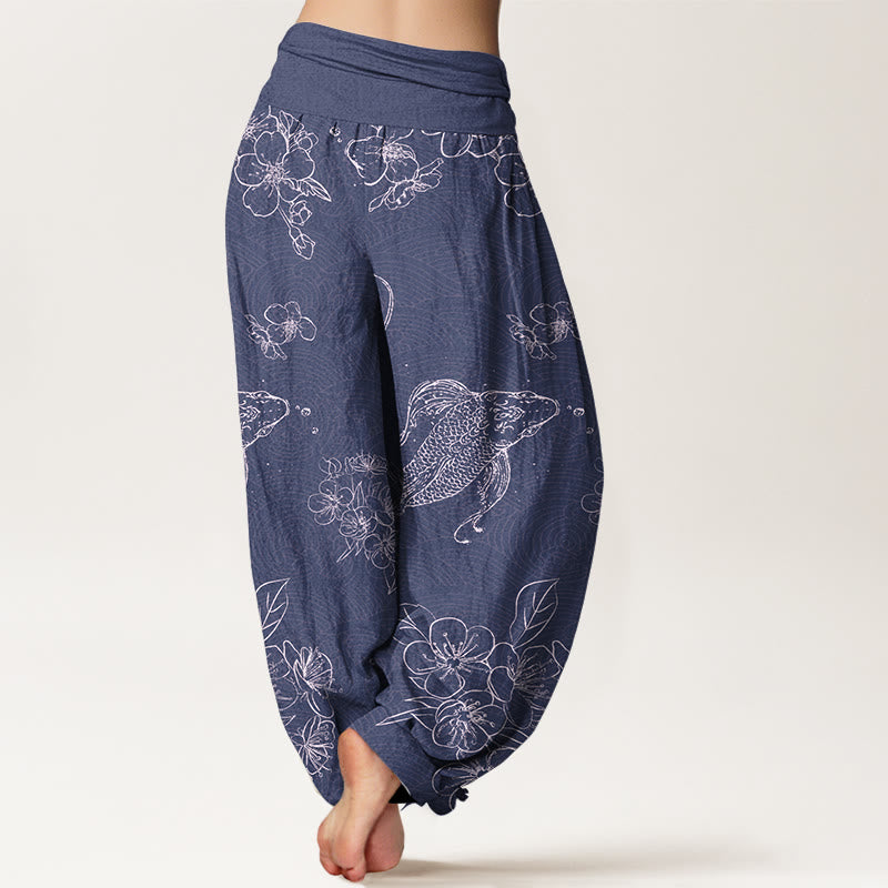 Pure Cotton Botanical Print Meditation Harem Pants