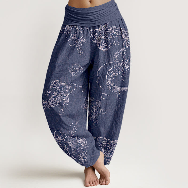Pure Cotton Botanical Print Meditation Harem Pants