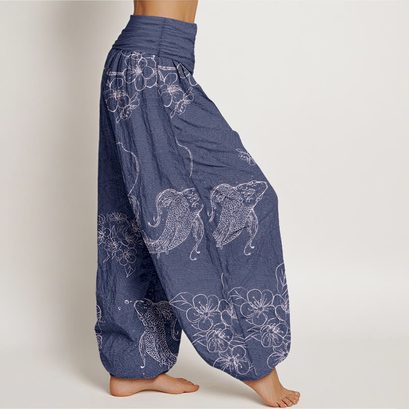 Pure Cotton Botanical Print Meditation Harem Pants