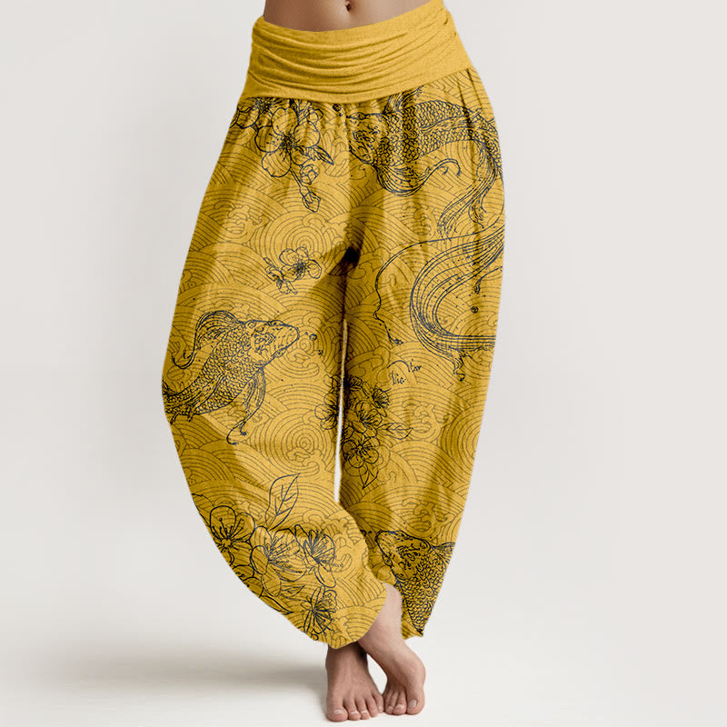 Pure Cotton Botanical Print Meditation Harem Pants