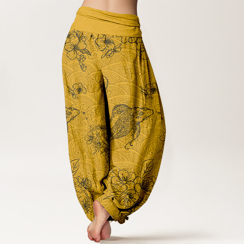 Pure Cotton Botanical Print Meditation Harem Pants
