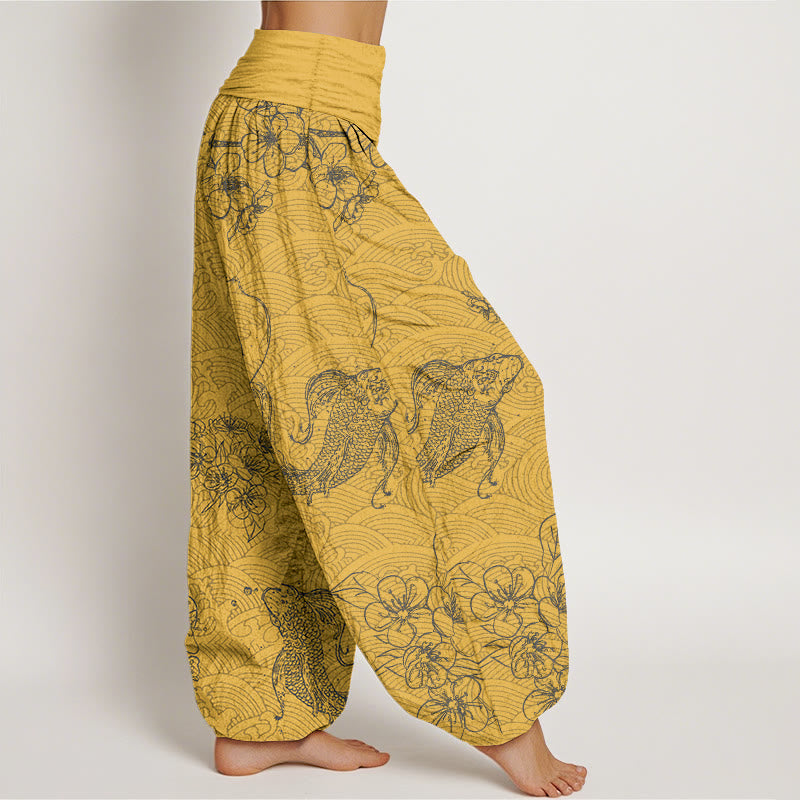 Pure Cotton Botanical Print Meditation Harem Pants