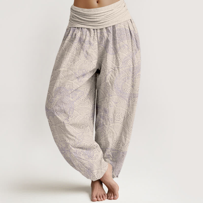 Pure Cotton Botanical Print Meditation Harem Pants