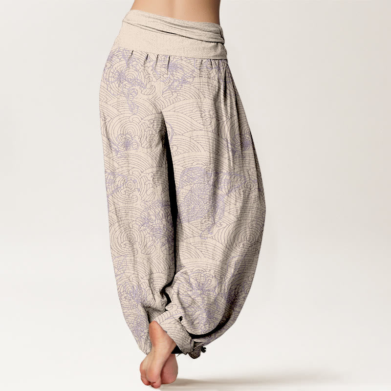 Pure Cotton Botanical Print Meditation Harem Pants