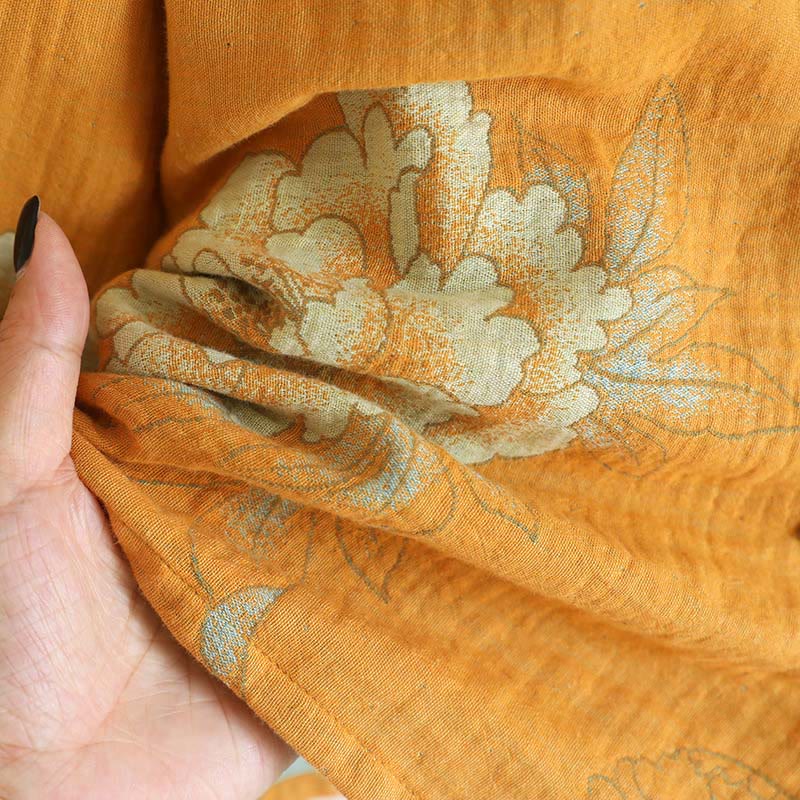Tactile Cotton-Blend Frog-Button Cardigan and Pants Mindful Set