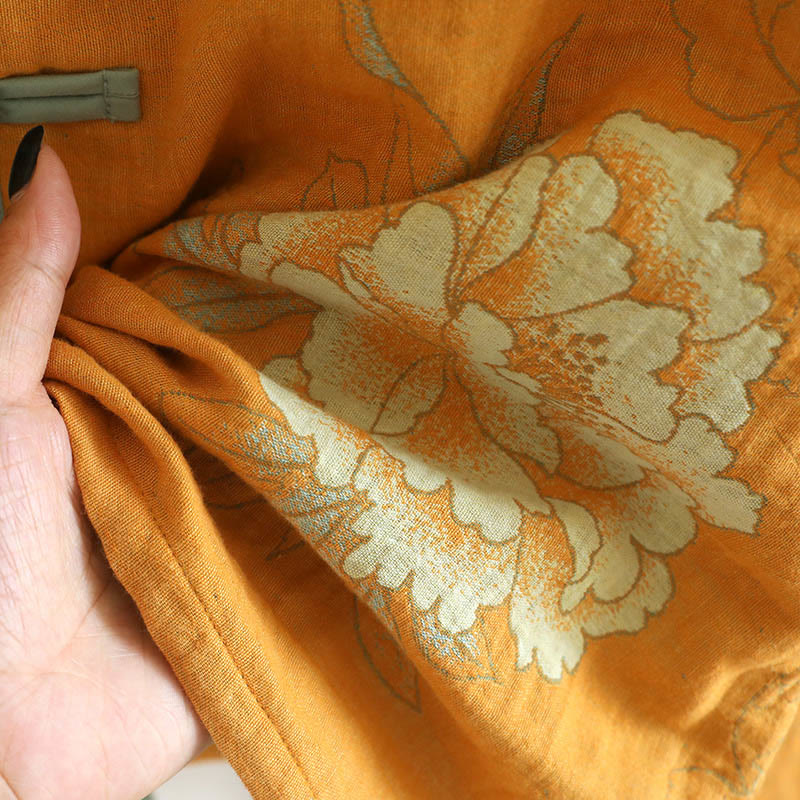 Tactile Cotton-Blend Frog-Button Cardigan and Pants Mindful Set