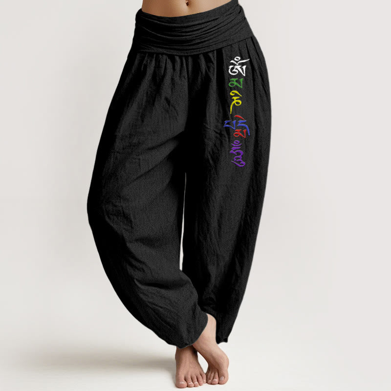 Pure Cotton Sacred Symbol Meditation Harem Pants