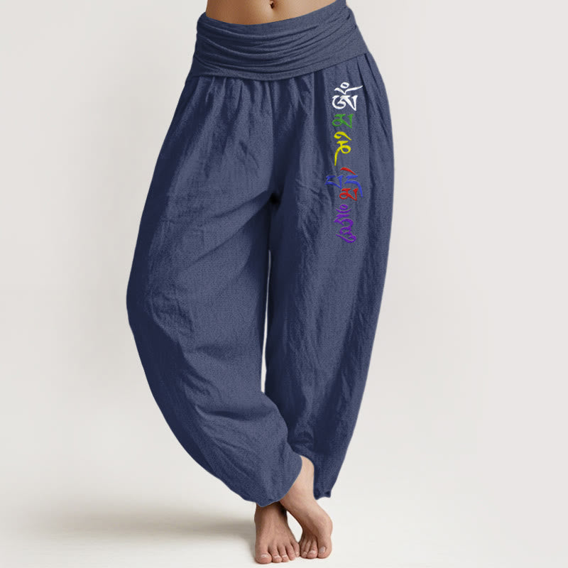 Pure Cotton Sacred Symbol Meditation Harem Pants