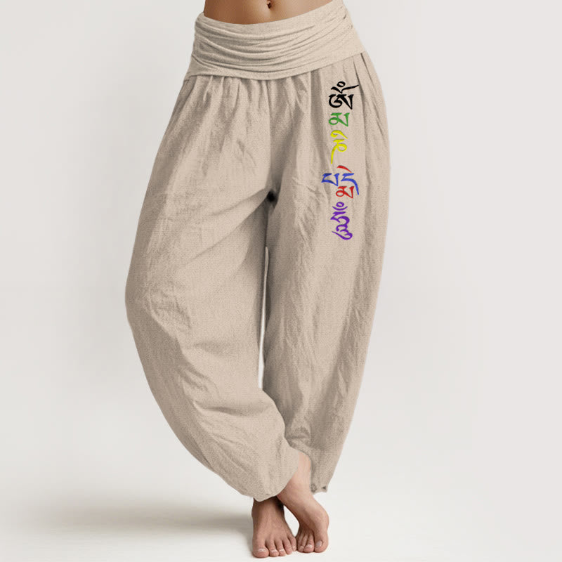 Pure Cotton Sacred Symbol Meditation Harem Pants