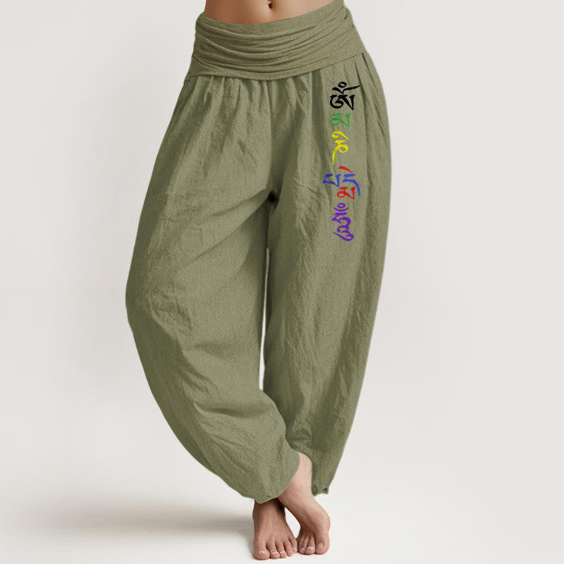 Pure Cotton Sacred Symbol Meditation Harem Pants