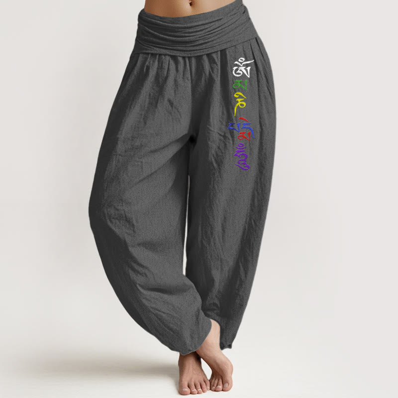 Pure Cotton Sacred Symbol Meditation Harem Pants