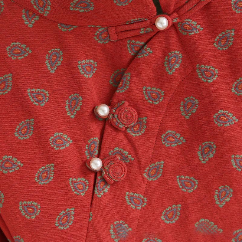 Tactile Cotton Floral Frog-Button Mindful Lounge 2-Piece Outfit