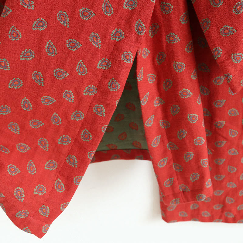 Tactile Cotton Floral Frog-Button Mindful Lounge 2-Piece Outfit