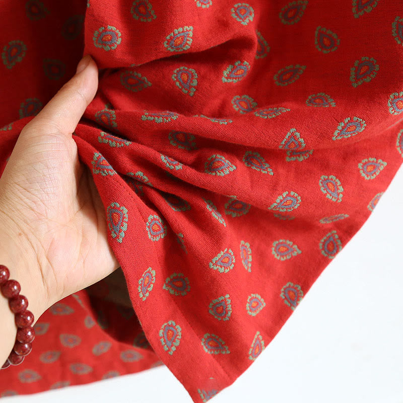 Tactile Cotton Floral Frog-Button Mindful Lounge 2-Piece Outfit