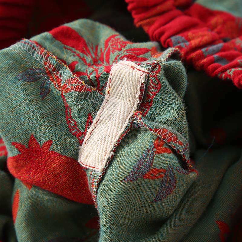 Cotton-Blend Patchwork Relaxed Meditation Two-Piece Set