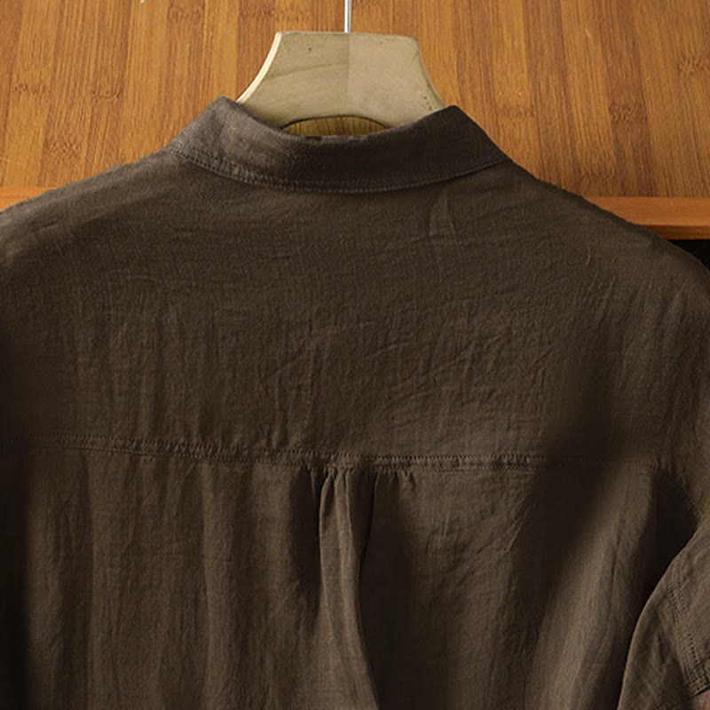 Structured Breathable Lapel Women's Mindful Lounge Shirt