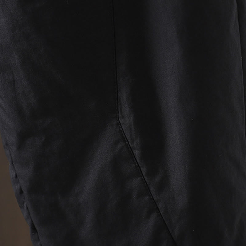 Plain Cotton Women's Harem Thermal Pants With Pockets