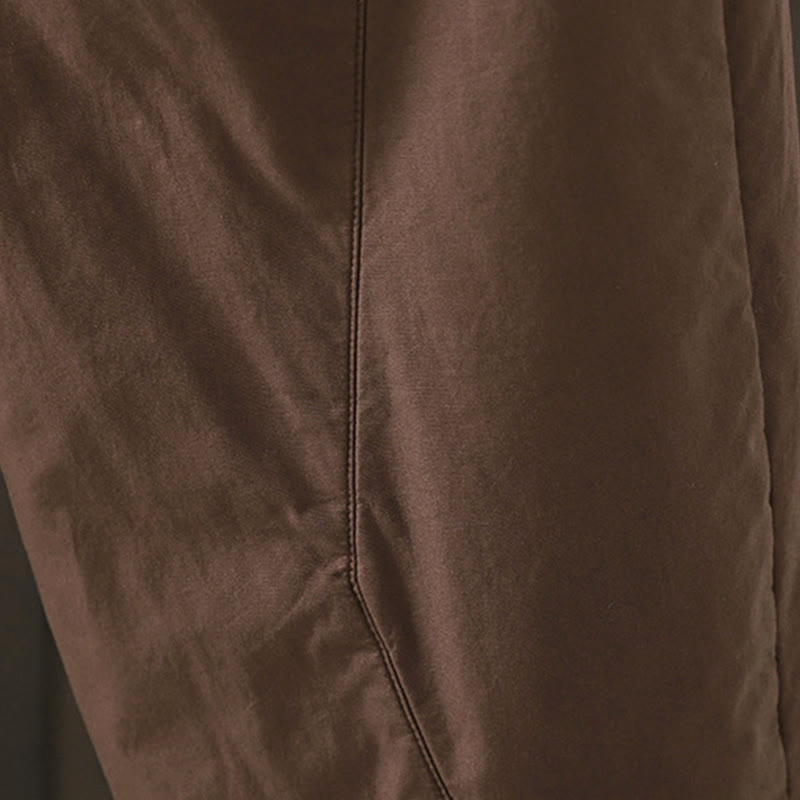 Plain Cotton Women's Harem Thermal Pants With Pockets