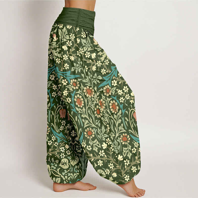 Pure Cotton Botanical Print Grounding Harem Pants