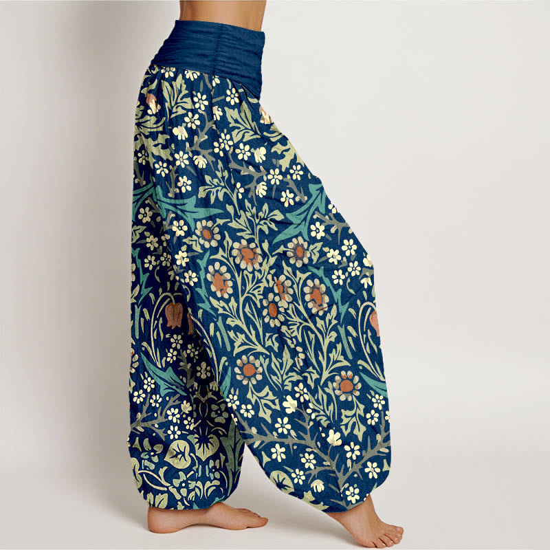 Pure Cotton Botanical Print Grounding Harem Pants