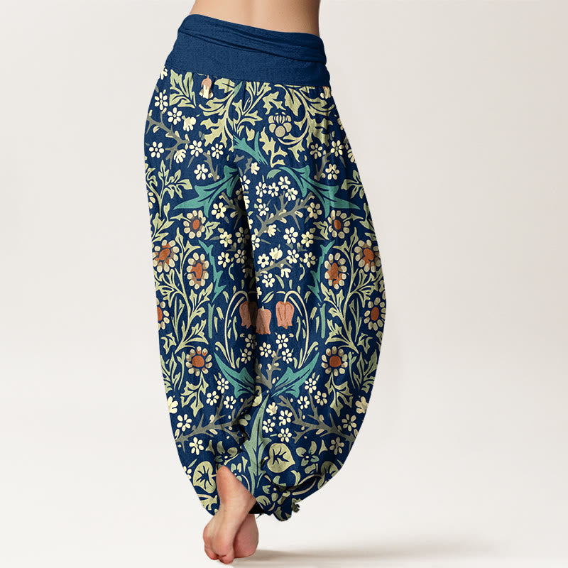 Pure Cotton Botanical Print Grounding Harem Pants