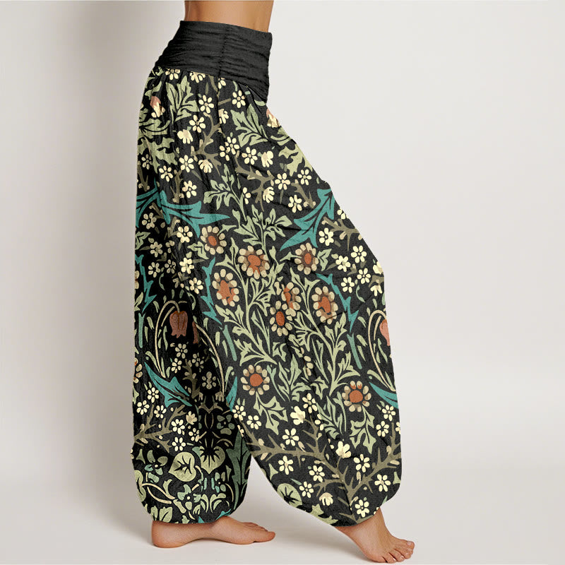 Pure Cotton Botanical Print Grounding Harem Pants