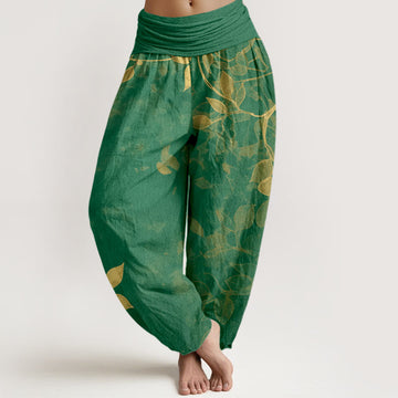 Pure Cotton Botanical Print Grounding Meditation Harem Pants