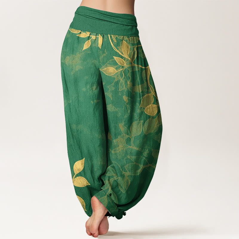 Pure Cotton Botanical Print Grounding Meditation Harem Pants
