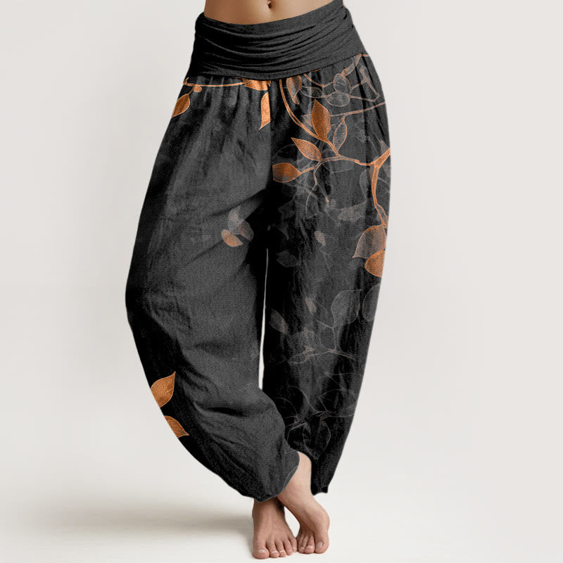 Pure Cotton Botanical Print Grounding Meditation Harem Pants