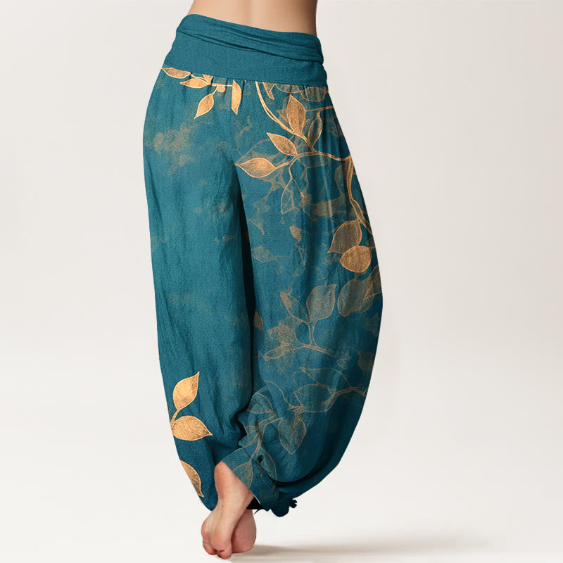 Pure Cotton Botanical Print Grounding Meditation Harem Pants