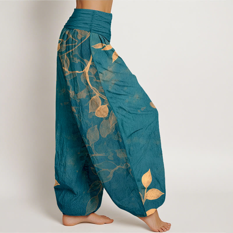 Pure Cotton Botanical Print Grounding Meditation Harem Pants