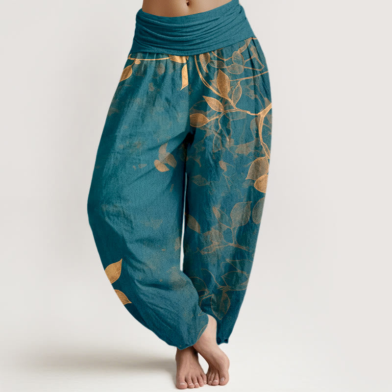Pure Cotton Botanical Print Grounding Meditation Harem Pants