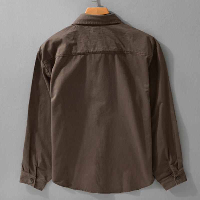 Tactile Cotton Layered Plaid Mindful Men's Jacket