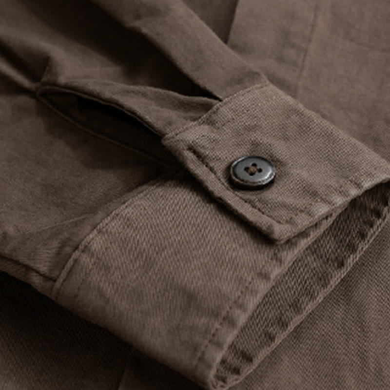 Tactile Cotton Layered Plaid Mindful Men's Jacket
