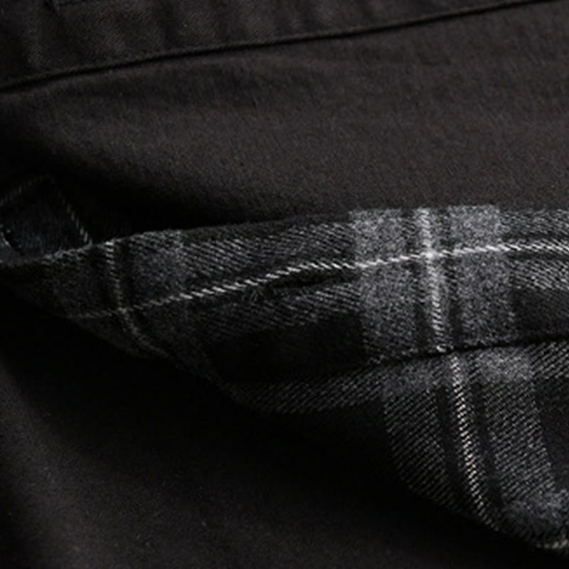 Tactile Cotton Layered Plaid Mindful Men's Jacket