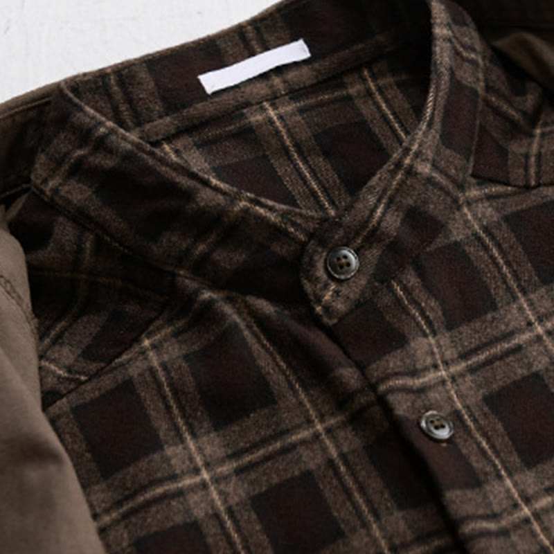 Tactile Cotton Layered Plaid Mindful Men's Jacket